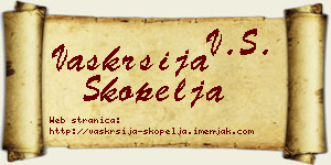 Vaskrsija Škopelja vizit kartica